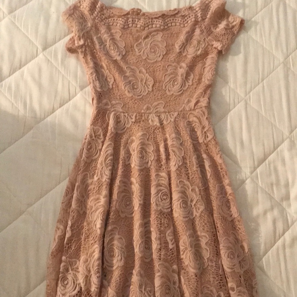 Blush lace dress